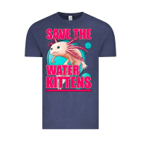 Vintage Denim save the water kittens axolotl Vintage Tee - Jasminsmagicworld
