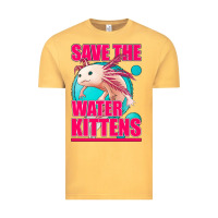 Vintage Mustard save the water kittens axolotl Vintage Tee - Jasminsmagicworld