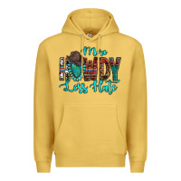 Antique Gold Western More Howdy Less Hate Cowboy Hat Gemstone Premium Hoodie - HowdyJamesFarm