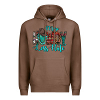 Chestnut Western More Howdy Less Hate Cowboy Hat Gemstone Premium Hoodie - HowdyJamesFarm