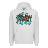 Dove Grey Western More Howdy Less Hate Cowboy Hat Gemstone Premium Hoodie - HowdyJamesFarm