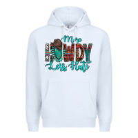White Western More Howdy Less Hate Cowboy Hat Gemstone Premium Hoodie - HowdyJamesFarm