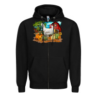 Black Fall Chicken Zipper Hoodie - LillyAllenDesigns