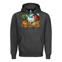 Charcoal Heather Fall Chicken Zipper Hoodie - LillyAllenDesigns
