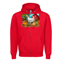 Red Fall Chicken Zipper Hoodie - LillyAllenDesigns
