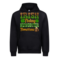 Black St. Patrick's Irish today hungover tomorrow Urban Hoodie - OliviaCreatesArt