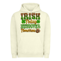Pigment Pistachio St. Patrick's Irish today hungover tomorrow Urban Hoodie - OliviaCreatesArt