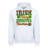 White St. Patrick's Irish today hungover tomorrow Urban Hoodie - OliviaCreatesArt