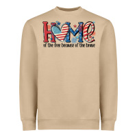 Mushroom home of the free because of the brave Heavyweight Sweatshirt - MaliasSmallBusiness