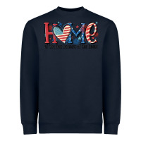 Navy home of the free because of the brave Heavyweight Sweatshirt - MaliasSmallBusiness