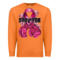 Carrot Survivor Breast Cancer with boxing gloves Premium Sweatshirt - NancyCooperArtShop