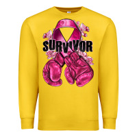 Lemon Survivor Breast Cancer with boxing gloves Premium Sweatshirt - NancyCooperArtShop