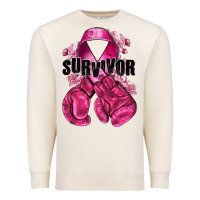 Survivor Breast Cancer With Boxing Gloves Premium Sweatshirt | Teevron