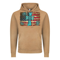 Flag And Turquoise Cross Vintage Hoodie | Teevron