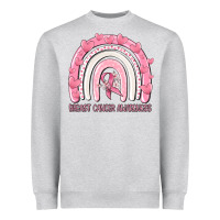 Heather Grey breast cancer  awareness rainbow Heavyweight Sweatshirt - MaliasSmallBusiness