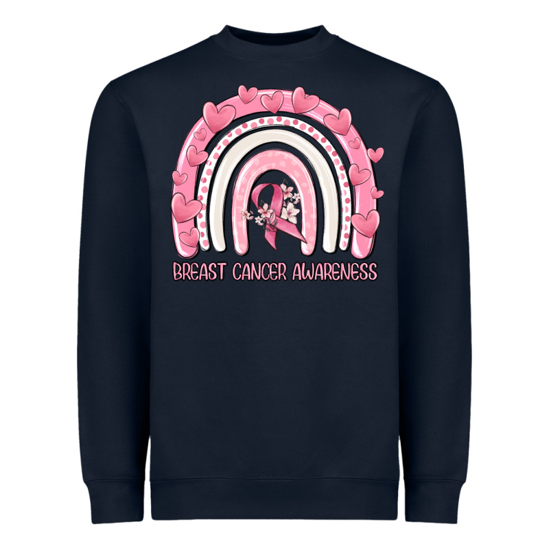 Breast Cancer  Awareness Rainbow Heavyweight Sweatshirt by MaliasSmallBusiness | Teevron