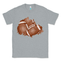 Heather Grey football patch Classic Tee - AdoDesignShop