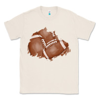 Natural football patch Classic Tee - AdoDesignShop