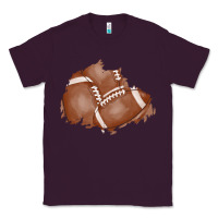 Plum football patch Classic Tee - AdoDesignShop