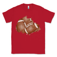 Red football patch Classic Tee - AdoDesignShop