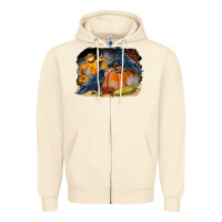 Sandshell Fall Background With Crow Zipper Hoodie - LillyAllenDesigns