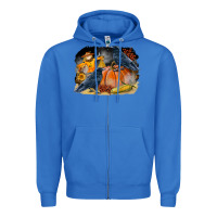 True Royal Fall Background With Crow Zipper Hoodie - LillyAllenDesigns