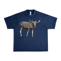 Navy Moose Buck Deer Urban Heavy Tee - LillyAllenDesigns