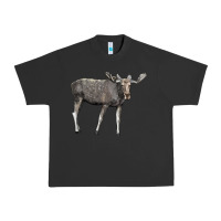 Pigment Black Moose Buck Deer Urban Heavy Tee - LillyAllenDesigns