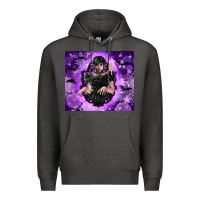 Charcoal Heather gothic girl night Premium Hoodie - TumblerDesignByShophia