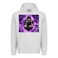 Dove Grey gothic girl night Premium Hoodie - TumblerDesignByShophia