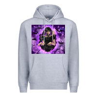 Heather Grey gothic girl night Premium Hoodie - TumblerDesignByShophia