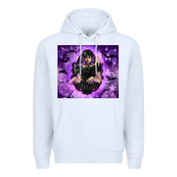 White gothic girl night Premium Hoodie - TumblerDesignByShophia