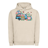 Pigment French Oak Easter gnomes truck Urban Hoodie - OliviaCreatesArt