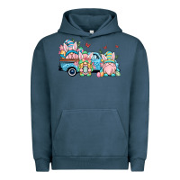 Pigment Midnight Navy Easter gnomes truck Urban Hoodie - OliviaCreatesArt