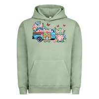 Pigment Oil Green Easter gnomes truck Urban Hoodie - OliviaCreatesArt