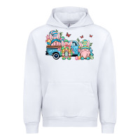 White Easter gnomes truck Urban Hoodie - OliviaCreatesArt