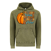 Vintage Olive Autumn leaves and pumpkin please Vintage Hoodie - RanaPortraitStore
