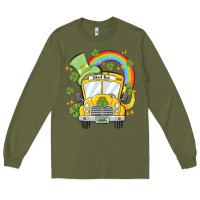 Army Green st. patrick's day school bus Long Sleeve Tee - MaliasSmallBusiness