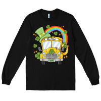 Black st. patrick's day school bus Long Sleeve Tee - MaliasSmallBusiness