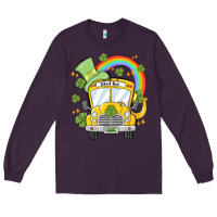 Plum st. patrick's day school bus Long Sleeve Tee - MaliasSmallBusiness