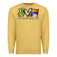 Antique Gold Peace love equality Premium Sweatshirt - NancyCooperArtShop