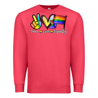 Cardinal Peace love equality Premium Sweatshirt - NancyCooperArtShop