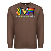 Chestnut Peace love equality Premium Sweatshirt - NancyCooperArtShop