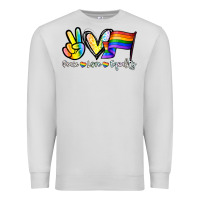 Dove Grey Peace love equality Premium Sweatshirt - NancyCooperArtShop