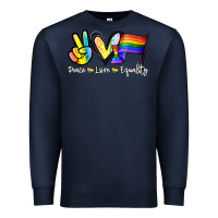 Navy Peace love equality Premium Sweatshirt - NancyCooperArtShop