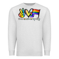 Oatmeal Heather Peace love equality Premium Sweatshirt - NancyCooperArtShop