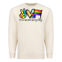Sandshell Peace love equality Premium Sweatshirt - NancyCooperArtShop