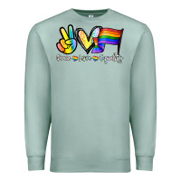Seafoam Peace love equality Premium Sweatshirt - NancyCooperArtShop