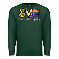 Sports Green Peace love equality Premium Sweatshirt - NancyCooperArtShop