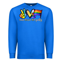 True Royal Peace love equality Premium Sweatshirt - NancyCooperArtShop